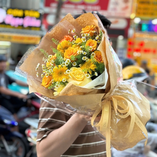 Bó Hoa Cam Ánh Dương – Gửi Trao Năng Lượng Tích Cực 
