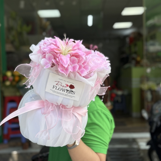 Hoa Sáp Hoa Lụa Hồng Ngọc Tiên – Nét Dịu Dàng Kiêu Sa 