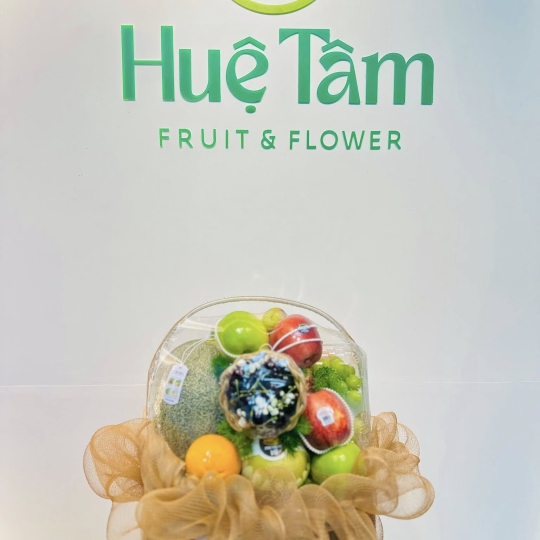 Giỏ Trái Cây full trái kèm cherry siêu sang  