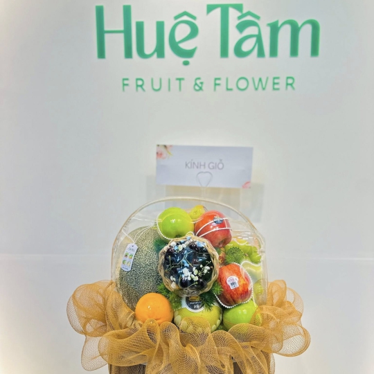 Giỏ Trái Cây full trái kèm cherry siêu sang 