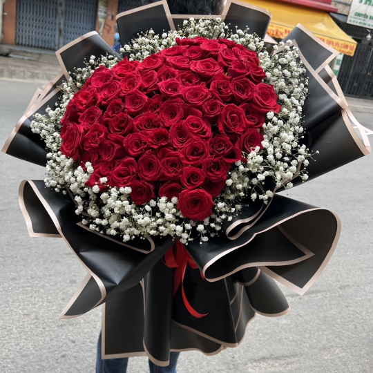 Bó Hoa Hồng Trái Tim 