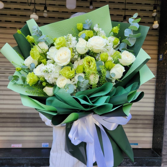 ✨ Bó Hoa Xanh Cốm Lục Ngọc Bình Yên ✨ 