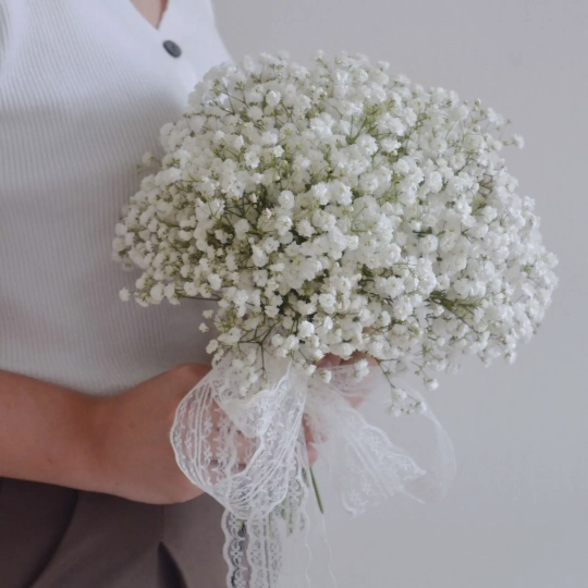 ✨ Bó Hoa Cưới Baby Trắng Ngọc Khiết An Nhiên ✨ 