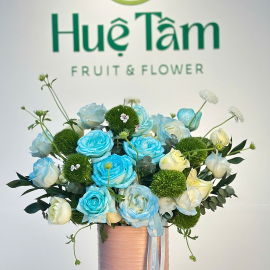 GIỎ HOA TONE XANH SỰ KIỆN  