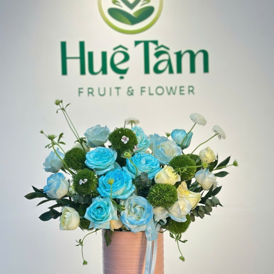 GIỎ HOA TONE XANH SỰ KIỆN  