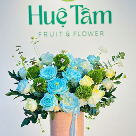 GIỎ HOA TONE XANH SỰ KIỆN  