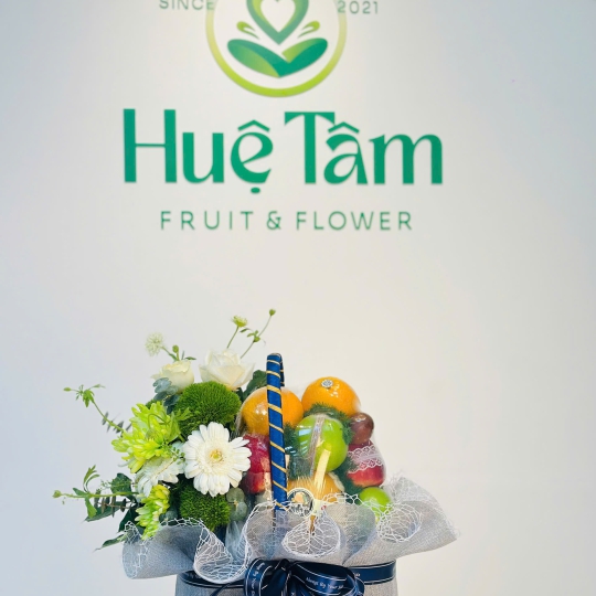 GIỎ TRÁI CÂY TRANG TRÍ BỐ LƯỚI  