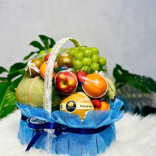 GIỎ TRÁI CÂY XANH DƯƠNG 