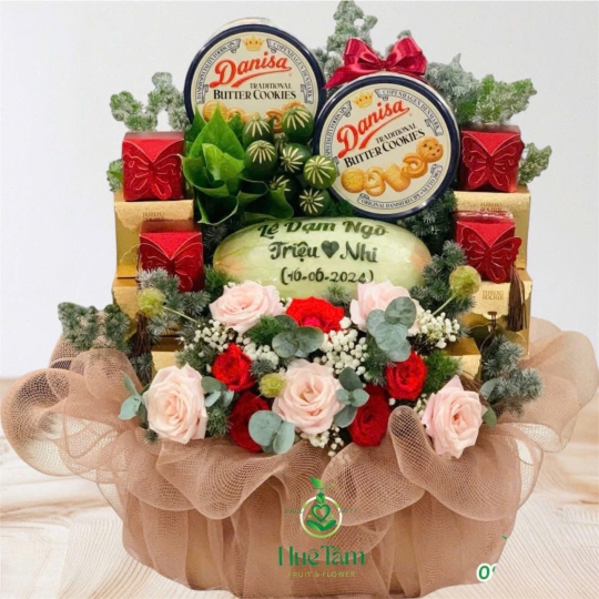 GIỎ DẠM NGÕ TONE HỒNG XINH 