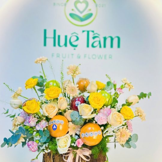 GIỎ TRÁI CÂY HỘP GỖ HIỆN ĐẠI KHAI TRƯƠNG  
