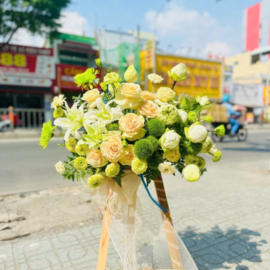KỆ HOA CHÚC MỪNG MINI AN NHIÊN 
