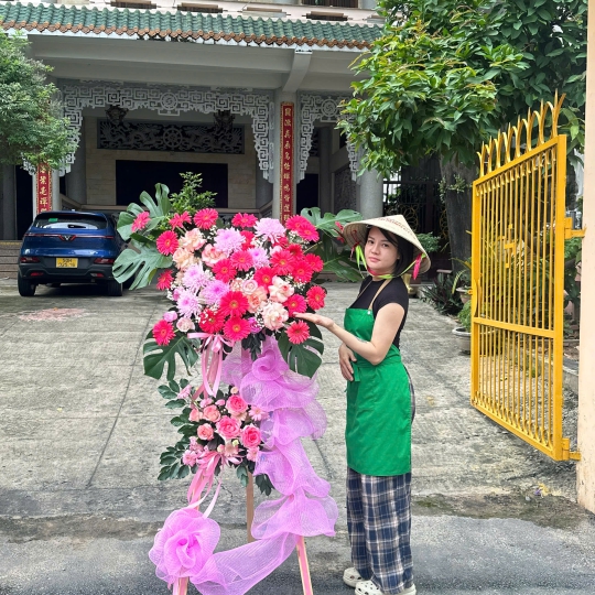 ✨ Kệ Hoa Khai Trương Hồng Phát May Mắn ✨ 