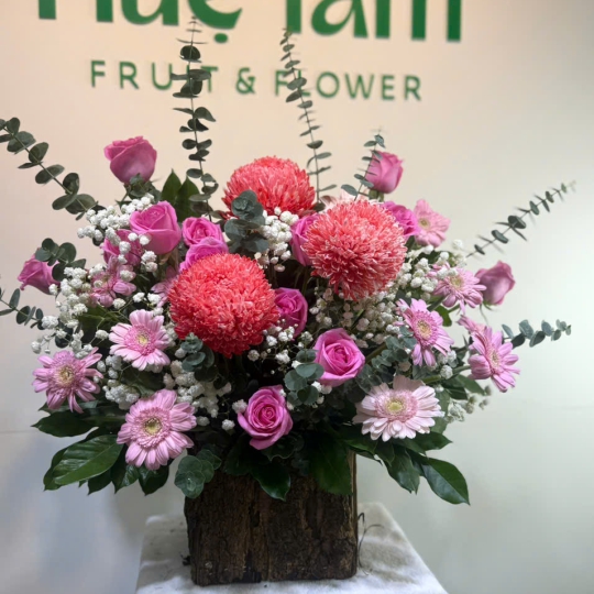 🌸 Giỏ Hoa Hồng Ái Duyên 🌸 