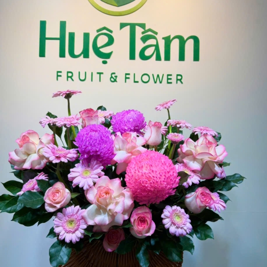 🌷 Giỏ Hoa Hồng Tím Yêu Dấu 🌷 
