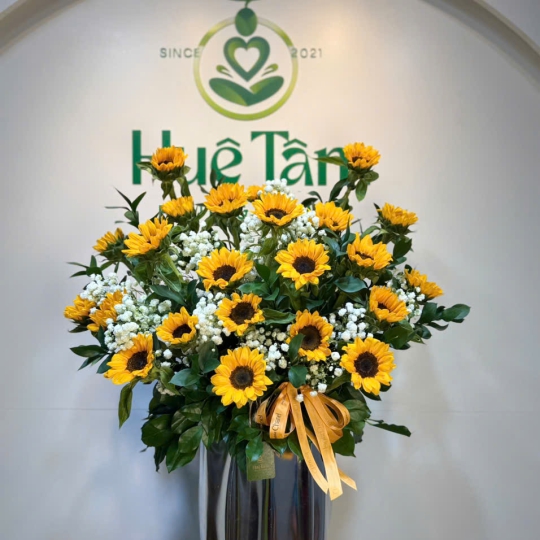 🌞 Lẵng Hoa Hướng Dương Ánh Dương Cát Tường 