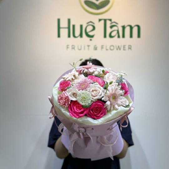 🌸 Bó Hoa Hồng Phấn Ngọc Tâm An 