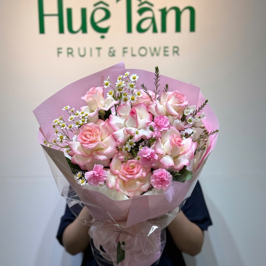 💞 Bó Hoa Hồng Phấn – Lời Yêu Ngọt Ngào 💞 