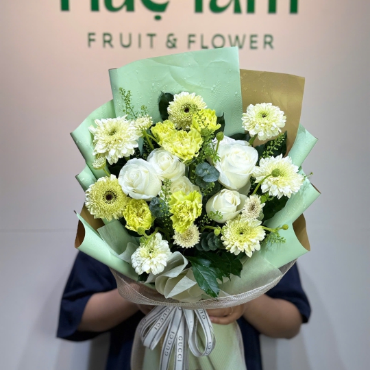 🌿 Bó Hoa Lục Bạch Tinh Khôi 