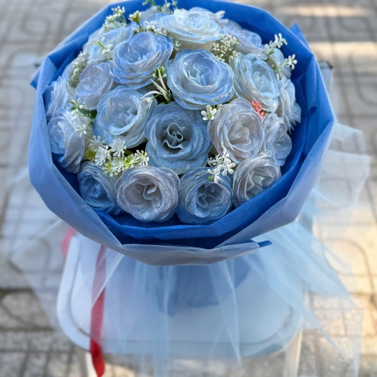 ✨ Bó Hoa Sáp Xanh – Ánh Trăng Bình Yên 