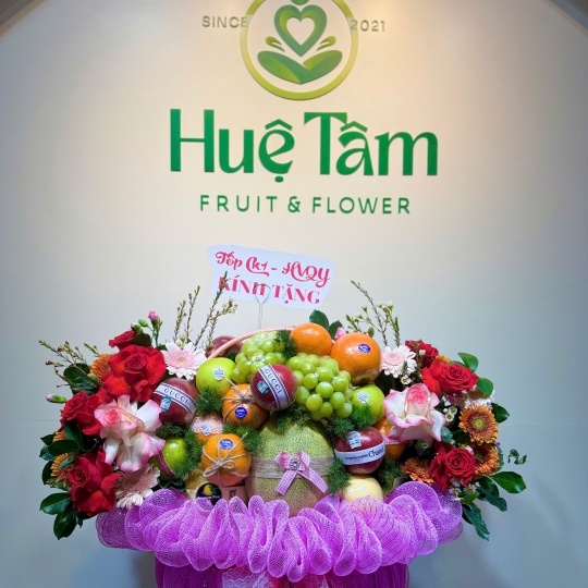 ✨ Giỏ Trái Cây Hoa Hồng – Phú Quý An Khang ✨ 