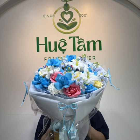 💙 Bó Hoa Sáp Lam Ngọc An Nhiên 