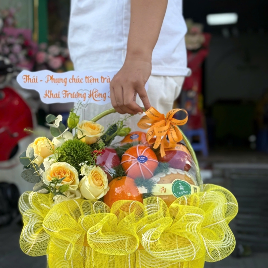 ✨ Giỏ Trái Cây Khai Trương – Kim Phúc Sum Vầy 