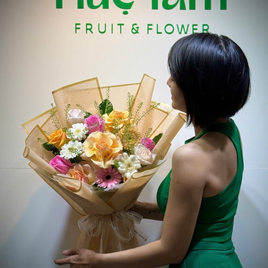 💛 Bó Hoa Mix Pastel – Bình Minh 