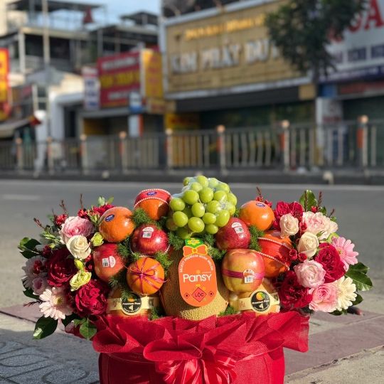 Giỏ Trái Cây Premium – Lộc Đỏ Phú Quý 