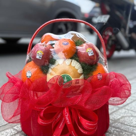 🎁 Giỏ Trái Cây Biếu Tặng – Tài Lộc Thịnh Vượng 