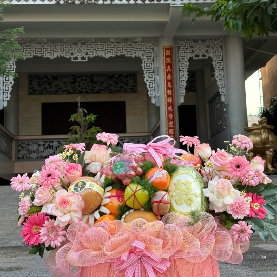 🌷 Giỏ Hoa Quả – Tân Hỷ Phát Tài 