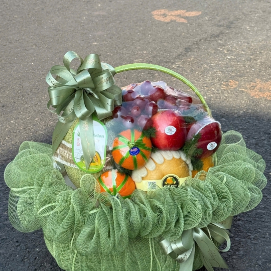 🍈 Green Fresh Harmony – Giỏ Quà Trái Cây An Nhiên ✨ 