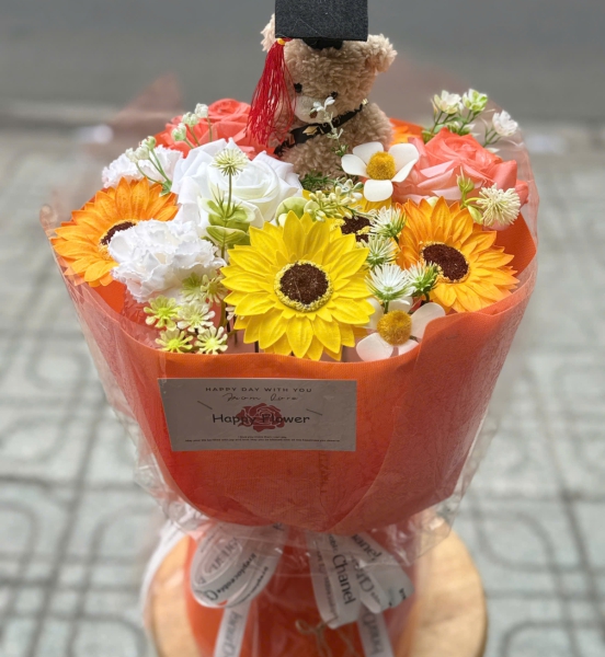 ó hoa sáp tốt nghiệp hướng dương gấu cử nhân