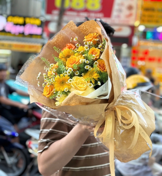 Bó Hoa Cam Ánh Dương – Gửi Trao Năng Lượng Tích Cực