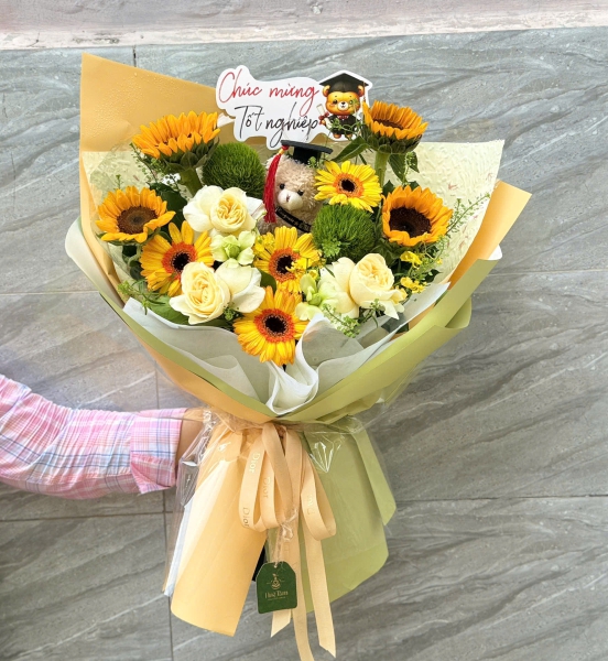Bó Hoa Hướng Dương Mặt Trời Tốt Nghiệp – Rạng Rỡ Thành Công