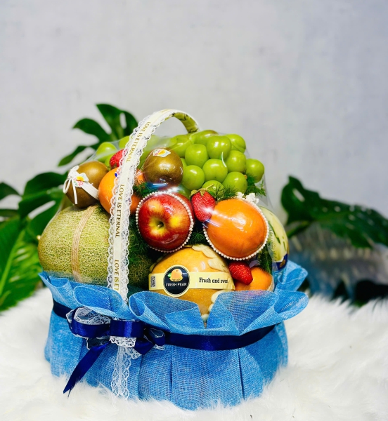 GIỎ TRÁI CÂY XANH DƯƠNG