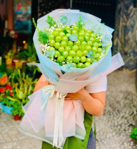 BÓ HOA TRÁI CÂY NHO SIÊU XINH