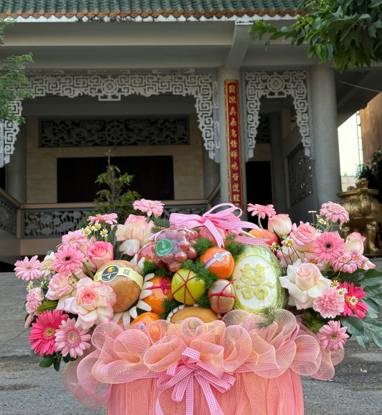 🌷 Giỏ Hoa Quả – Tân Hỷ Phát Tài
