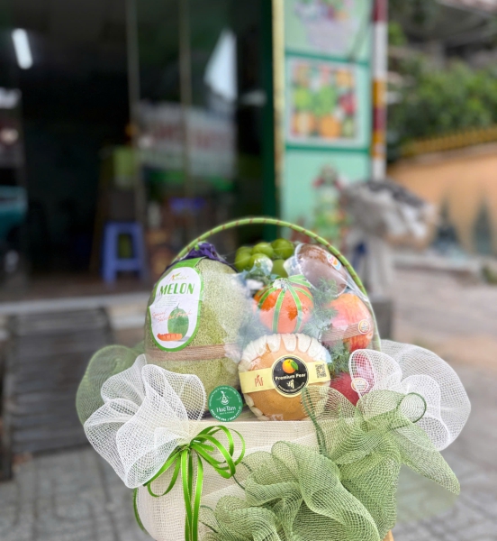 💚 Green Harmony Basket – Giỏ Quà Xanh An Nhiên ✨