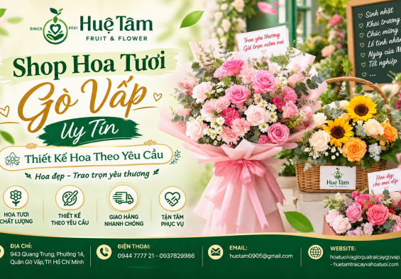 Shop Hoa Tươi Gò Vấp Uy Tín, Thiết Kế Hoa Theo Yêu Cầu