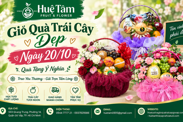 Giỏ Quà Trái Cây 20/10 Gò Vấp – Quà Tặng Tinh Tế, Ý Nghĩa
