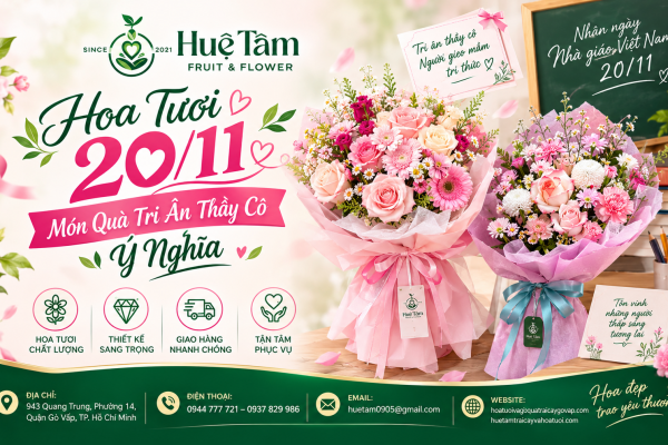 Hoa Tươi 20/11 – Món Quà Tri Ân Thầy Cô Ý Nghĩa