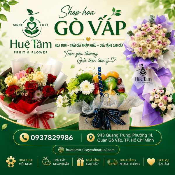 Shop Hoa Tươi Giao Nhanh Gò Vấp Uy Tín, Giao Tận Nơi Nhanh Chóng